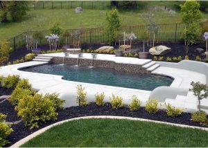 swimming pool on hillside