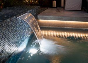 sheer water descent pool feature