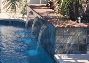 downspout pool feature