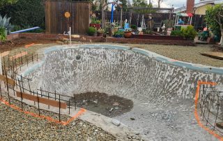 pool remodel demo stage