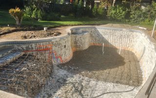 early pool remodel construction
